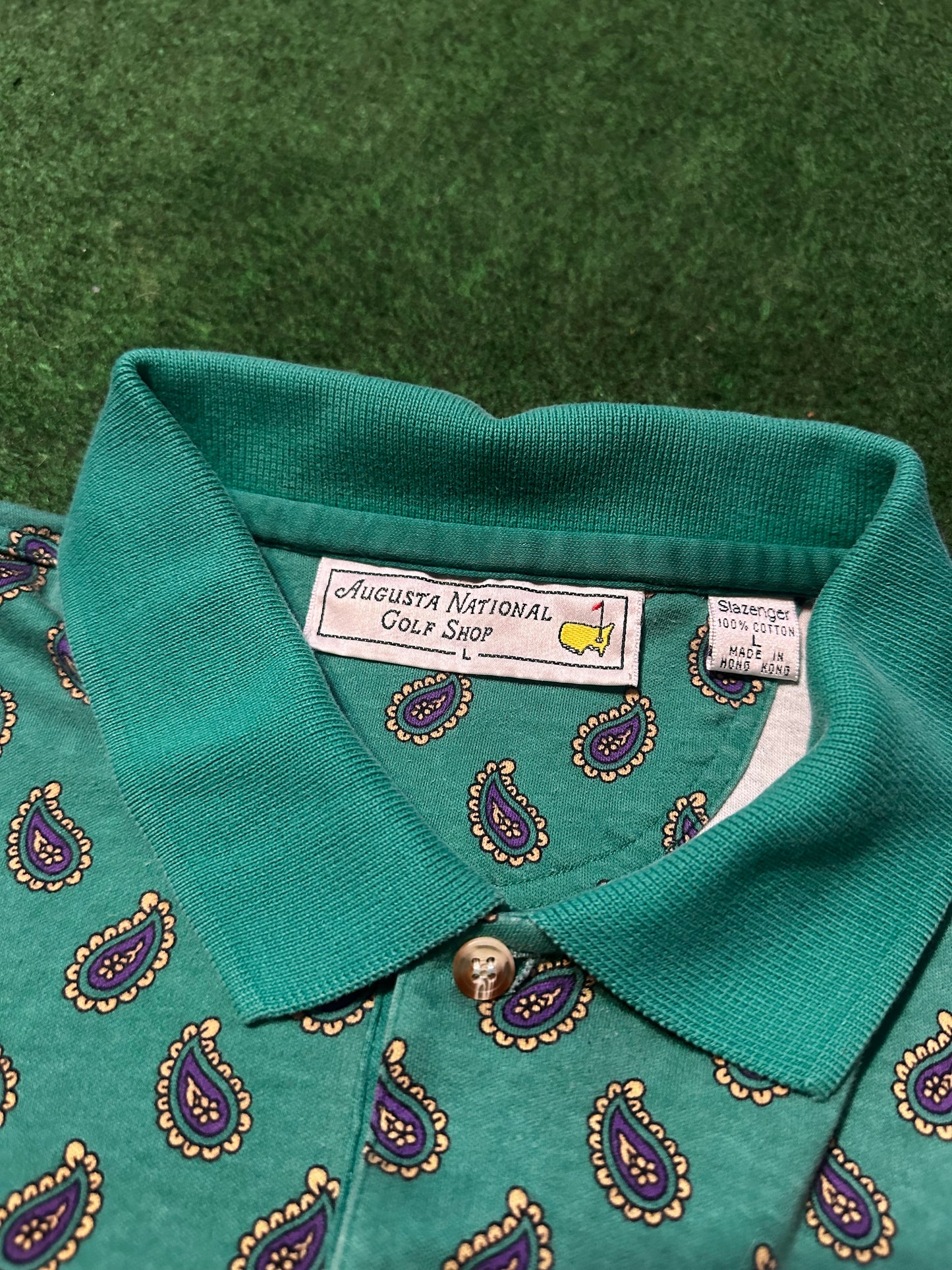 Vintage Slazenger Masters Paisley Polo