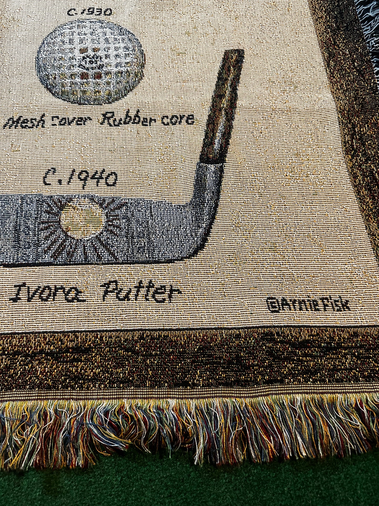 Vintage Golf Throw Blanket